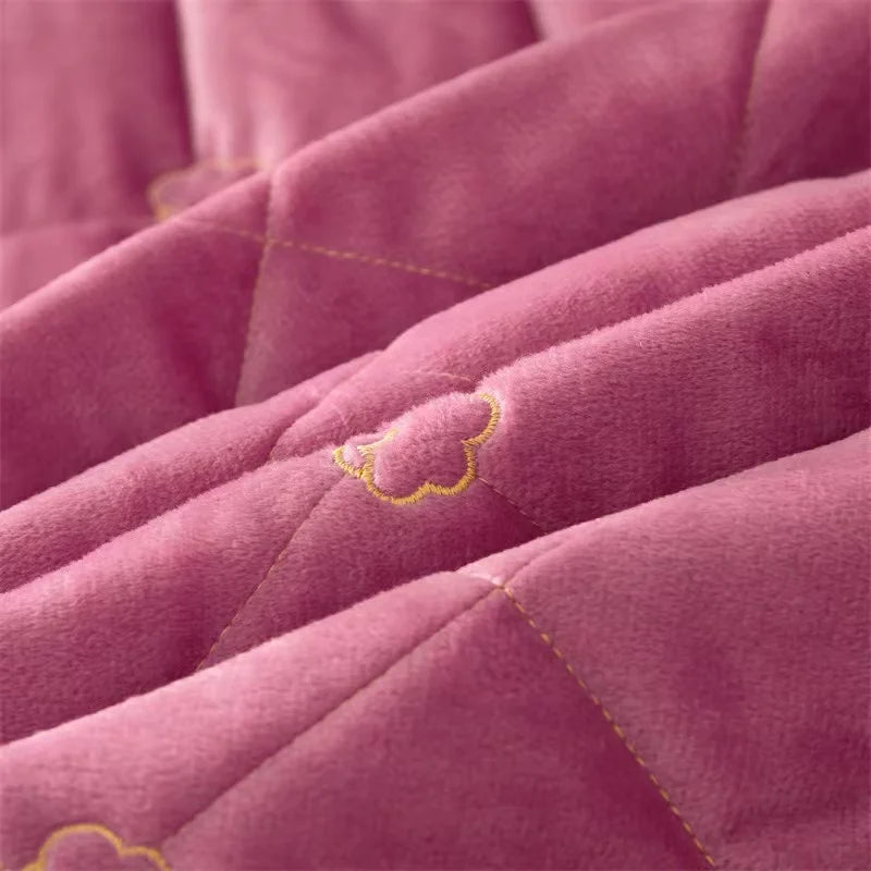 Quilted Velvet Bedspread