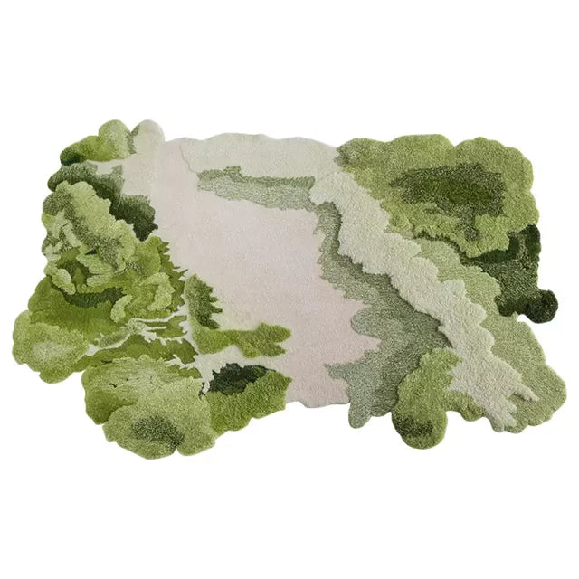 Wool-Polyester Blend Living Room Rug