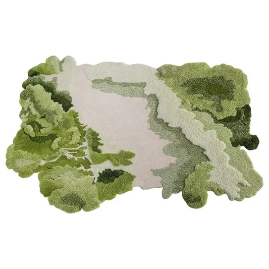 Wool-Polyester Blend Living Room Rug