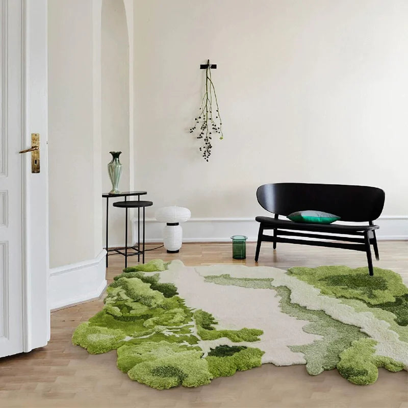 Wool-Polyester Blend Living Room Rug