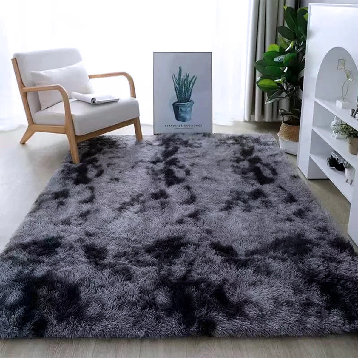Fluffy Tie-Dye Rug