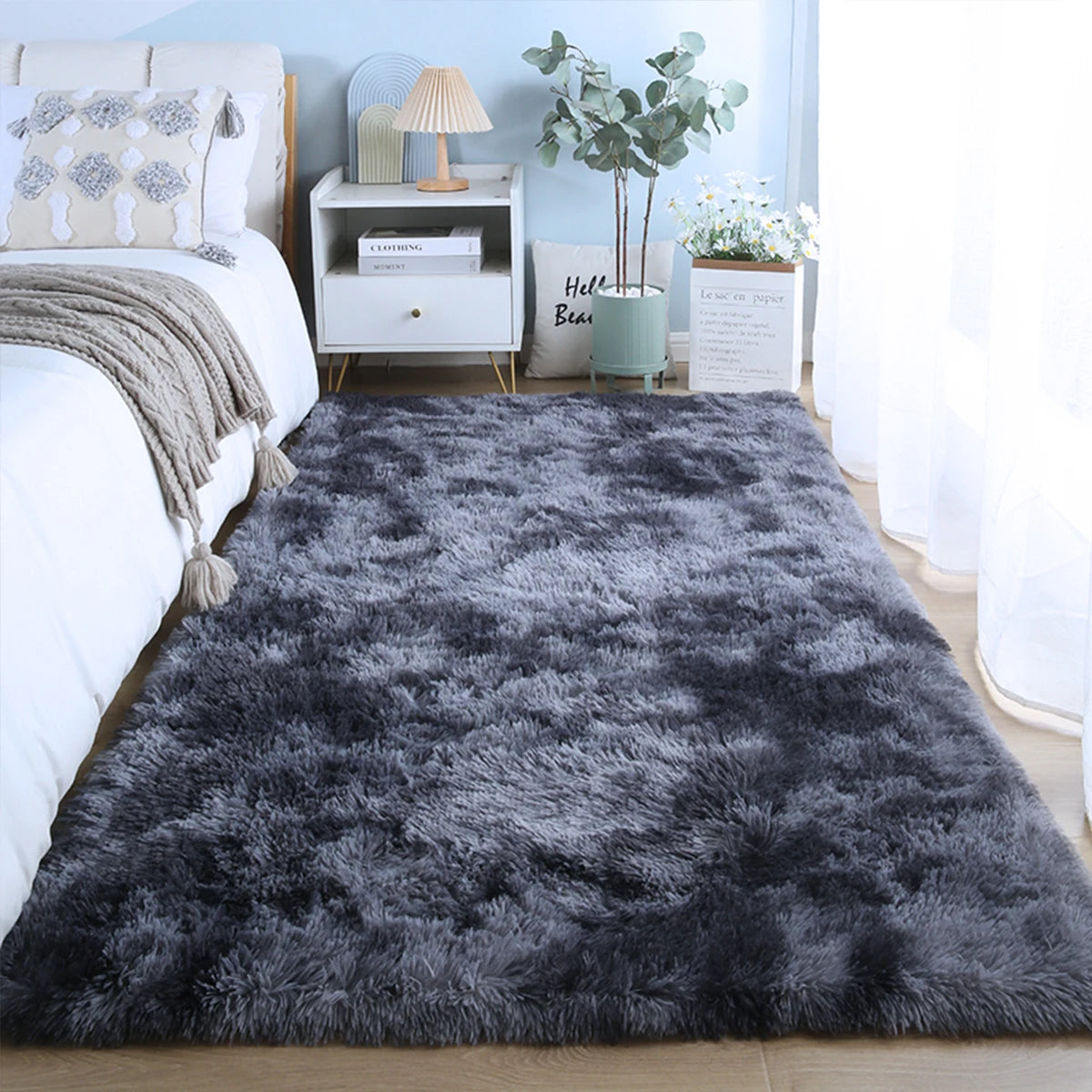 Fluffy Tie-Dye Rug