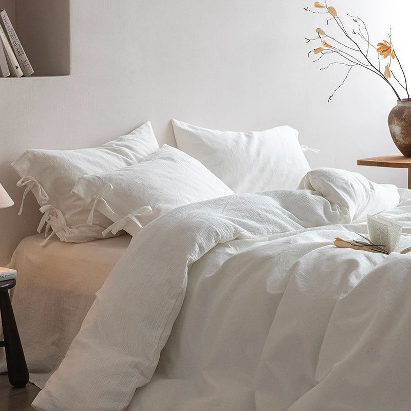 White Cotton Bedding Set